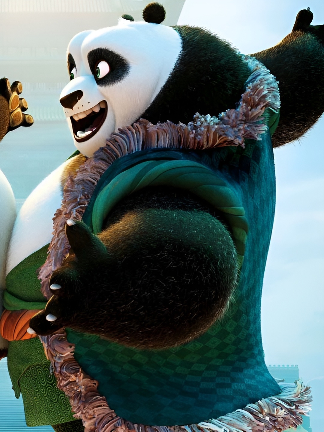 

British Terminal Black Waterproof Printed Kung Fu Panda Wall Poster