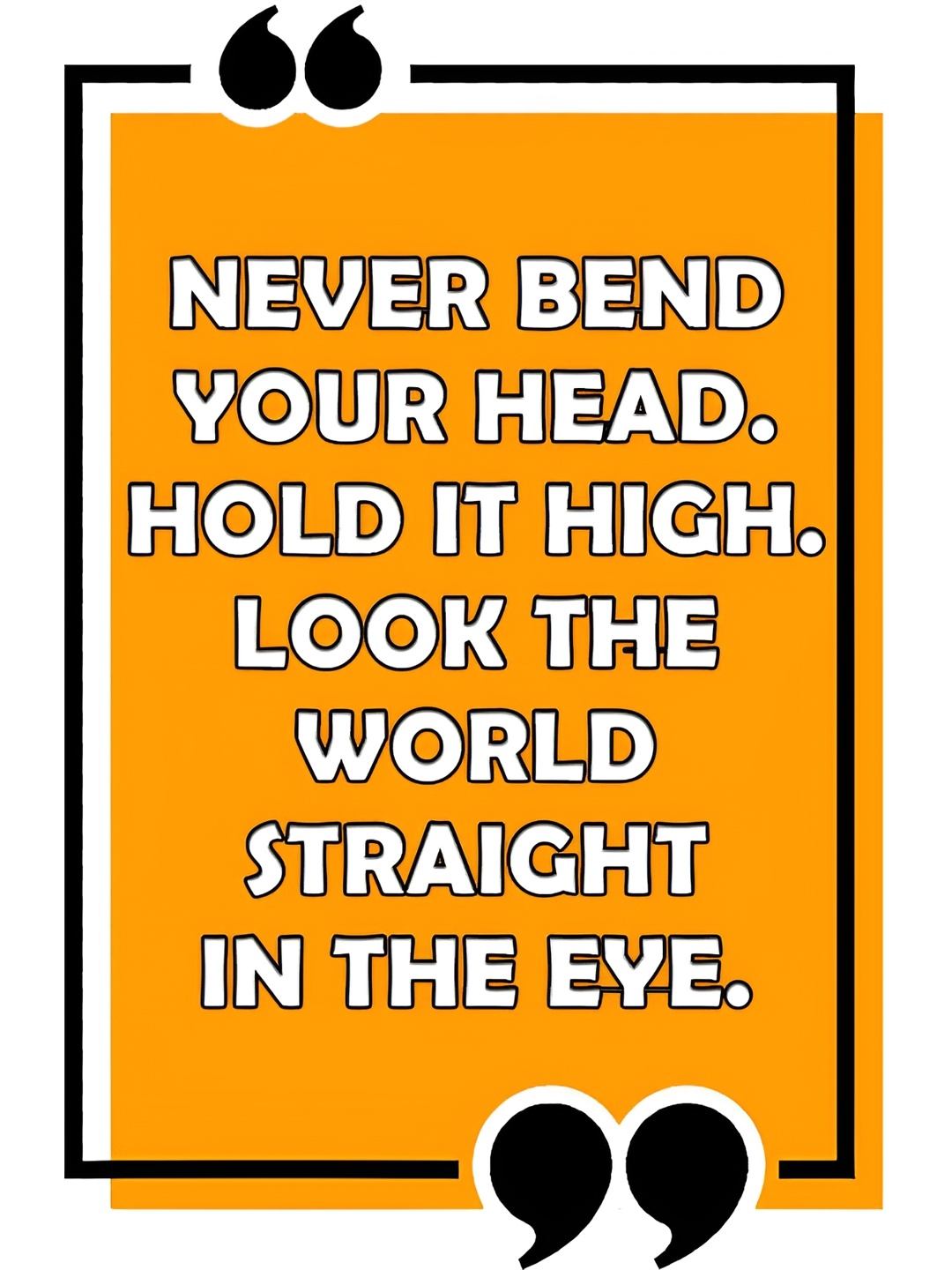 

British Terminal Paper Quote Printed Wall Poster, Orange