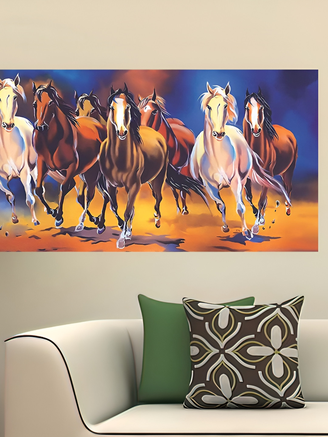 

British Terminal Blue & Brown Animals Printed Wall Poster