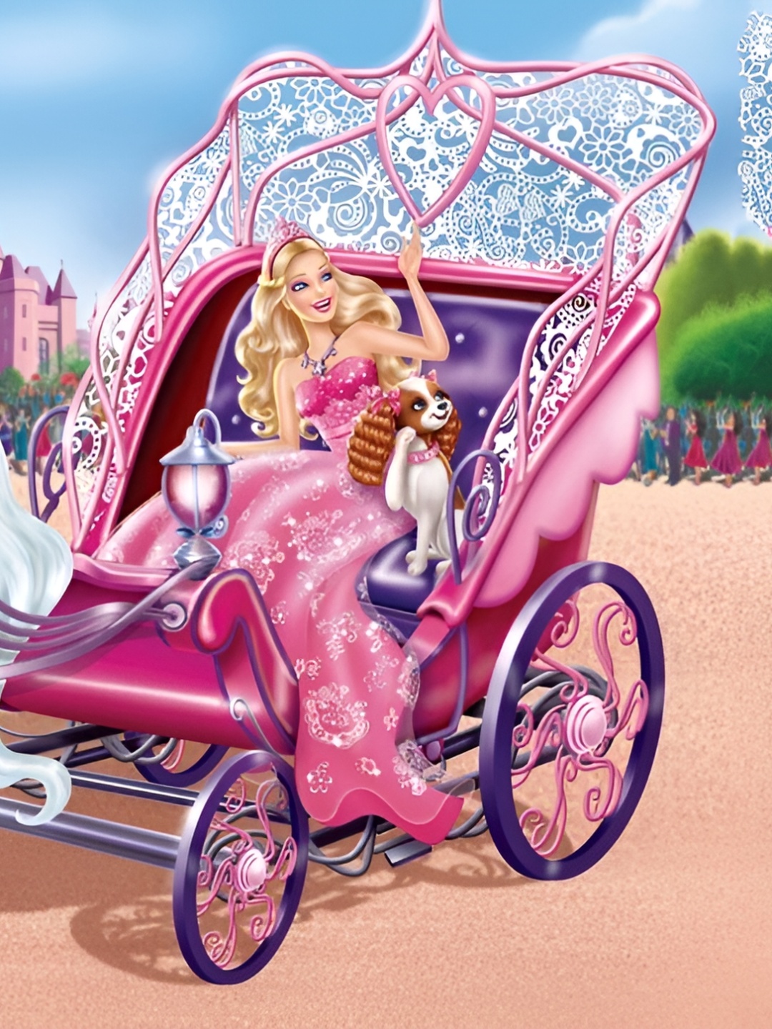 

British Terminal Purple & White Cartoon Princess Wall Poster