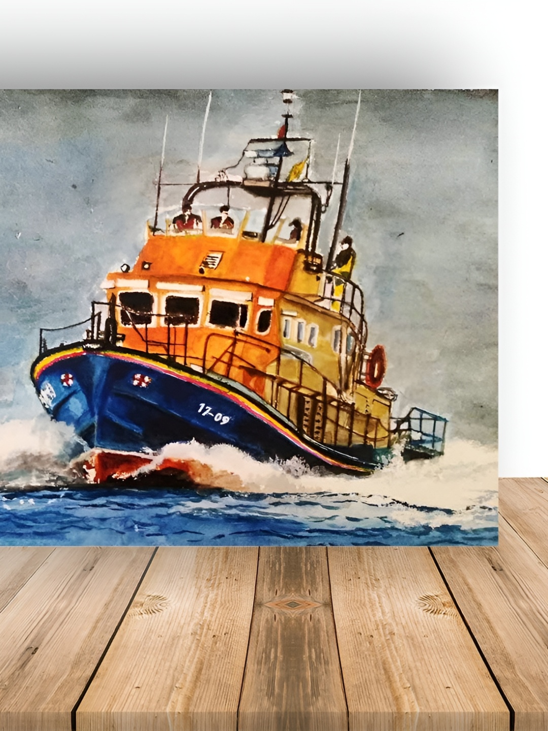 

British Terminal Blue & Orange-Colored Printed Waterproof Sticker Poster