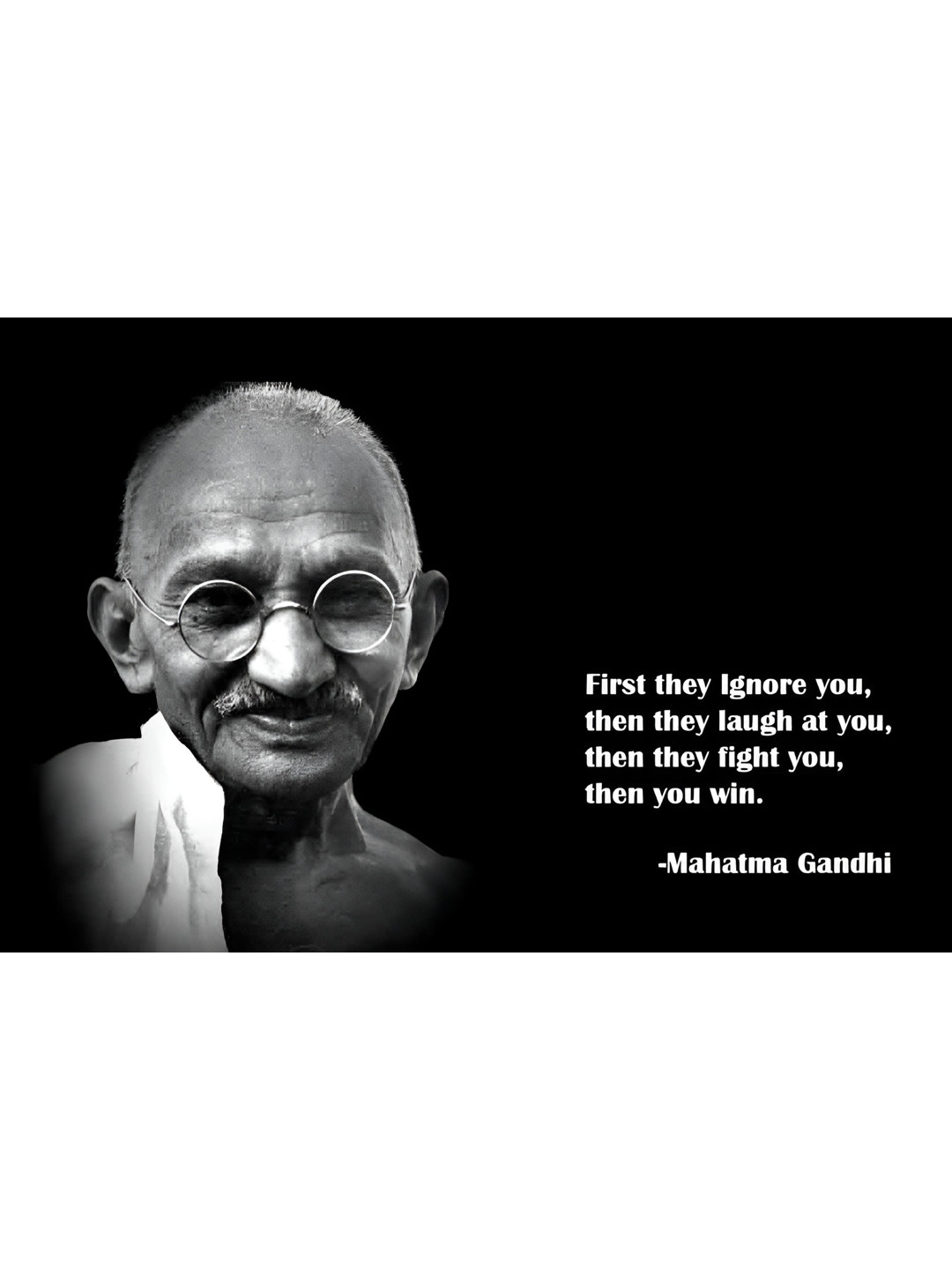 

British Terminal Black & Grey Gandhi Wall Poster