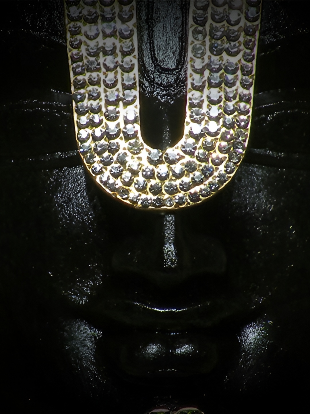 

British Terminal Black Venkateshwara Swamy Religious Wall Poster