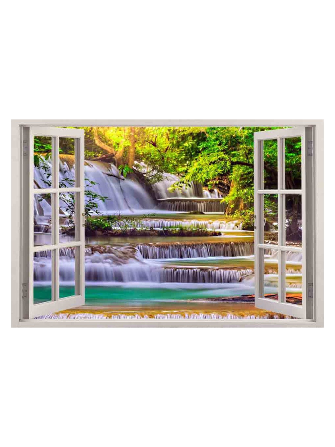 

British Terminal White & Green Nature Printed Waterproof Wall Poster