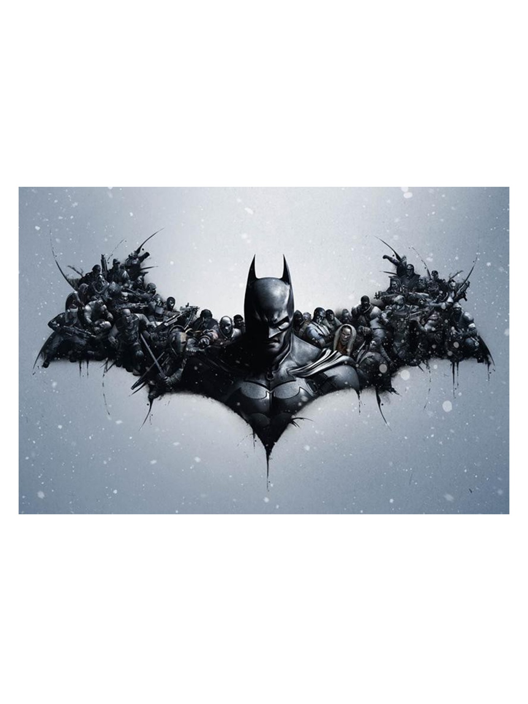 

British Terminal White & Black Batman Printed Waterproof Wall Sticker
