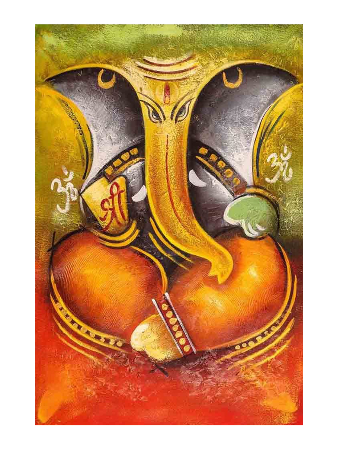 

British Terminal Yellow & Brown Lord Ganesha Religious Waterproof Wall Poster