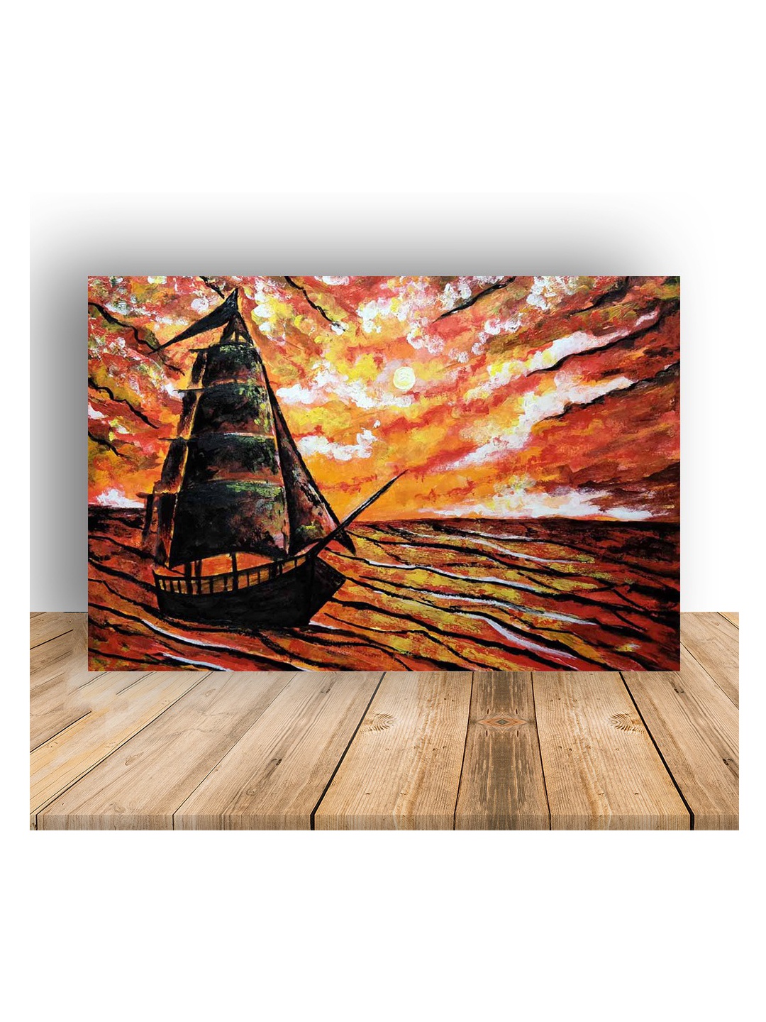 

British Terminal Black & Orange Floral and Botanical Wall Poster