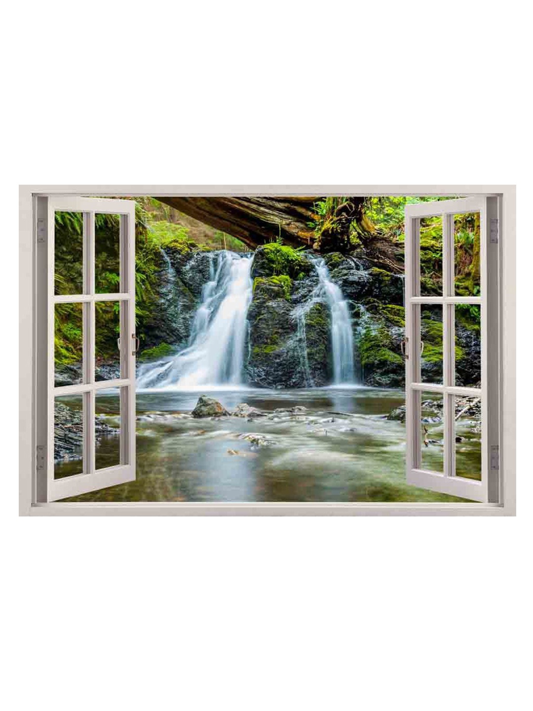 

British Terminal Green Botanical & Waterfall Paper Decals and Stickers