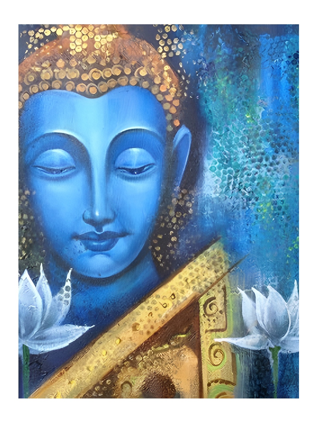 

British Terminal Blue & Brown Paper Religious Wall Poster
