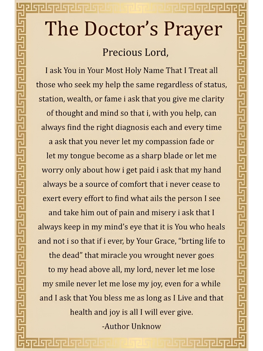 

British Terminal Beige The Doctor's Prayer Paper Decals and Stickers