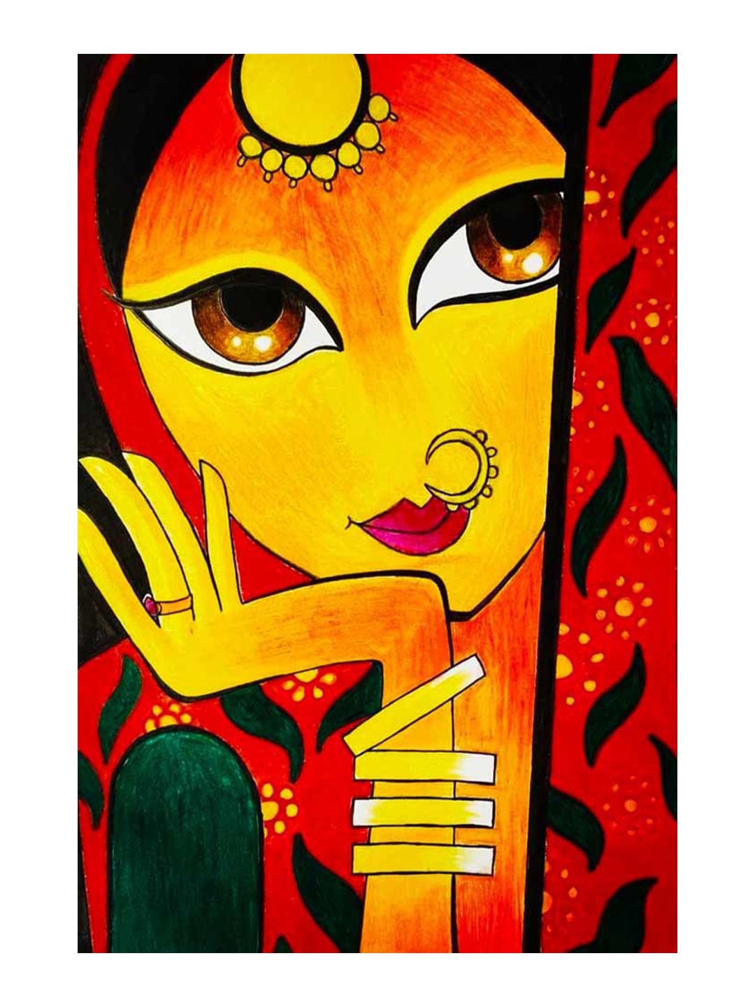

British Terminal Red & Yellow Abstract Wall Poster