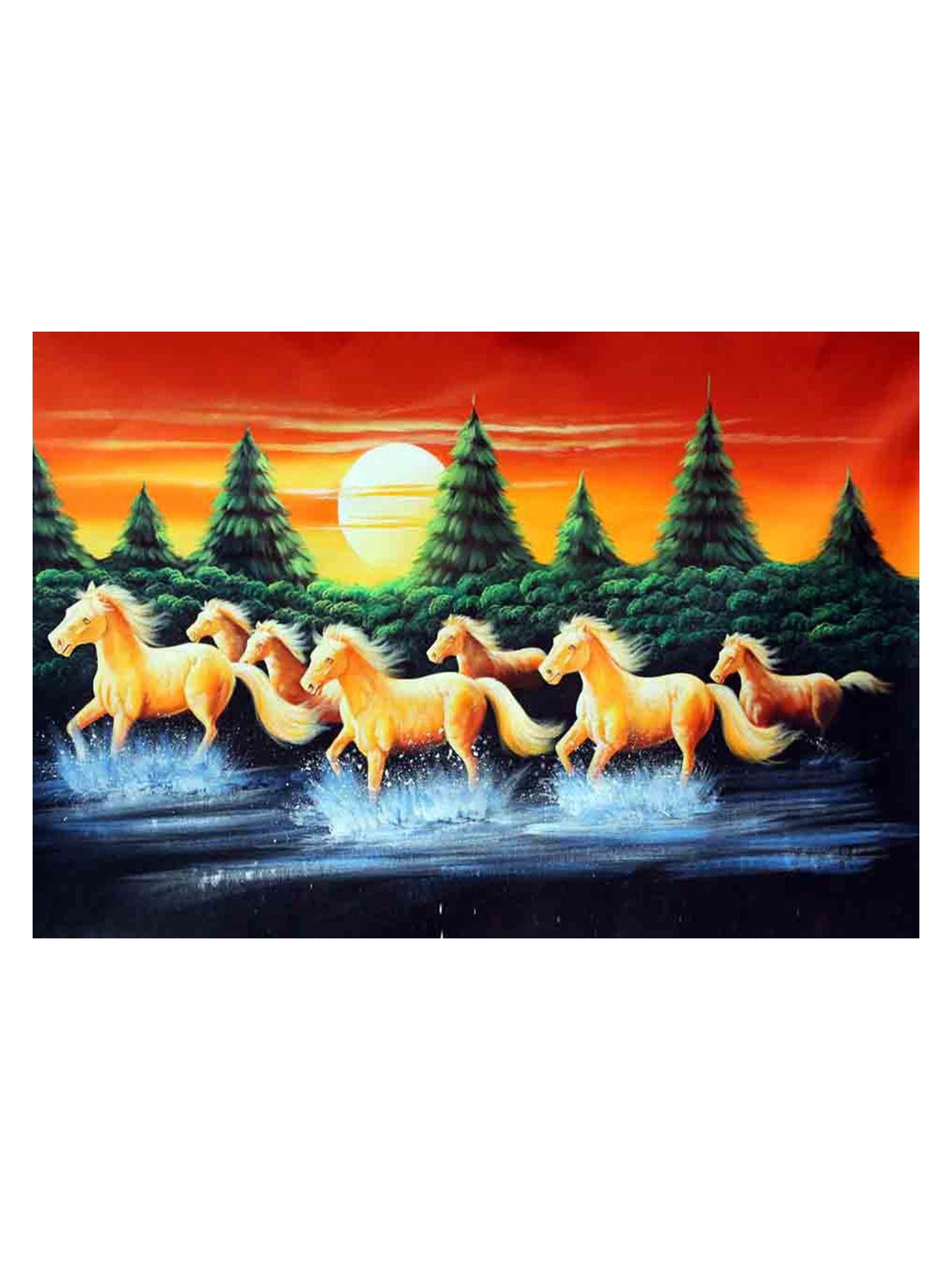 

British Terminal Green & Red Birds and Animals Printed Wall Poster