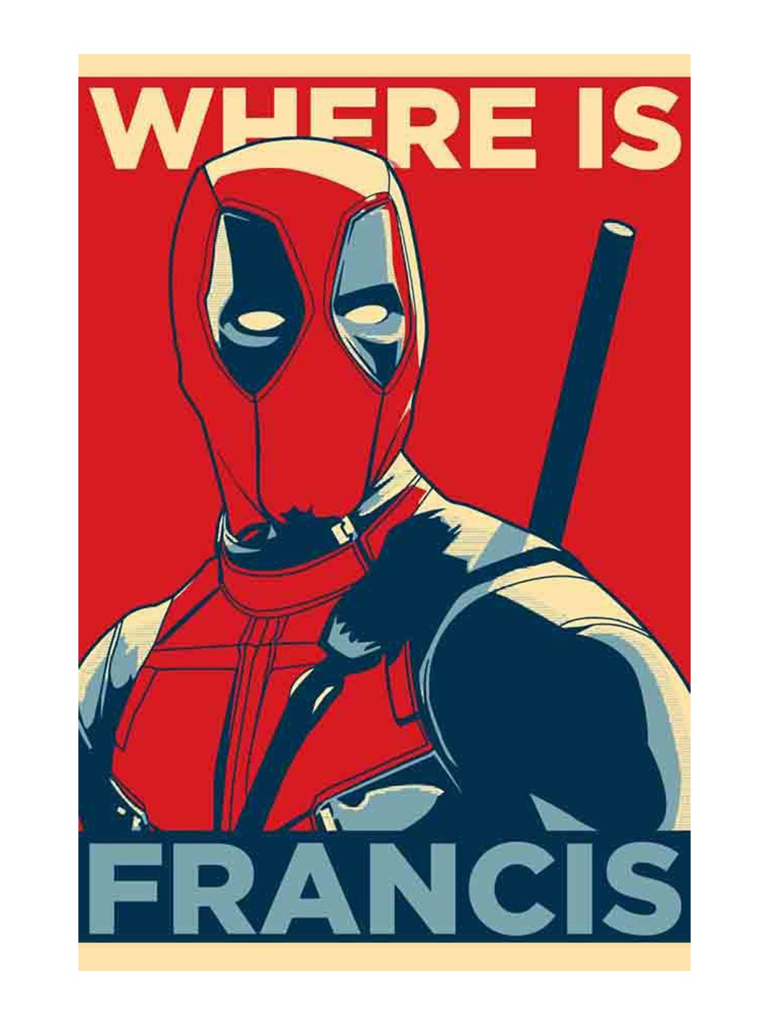 

British Terminal Red Paper Marvel Deadpool Wall Poster