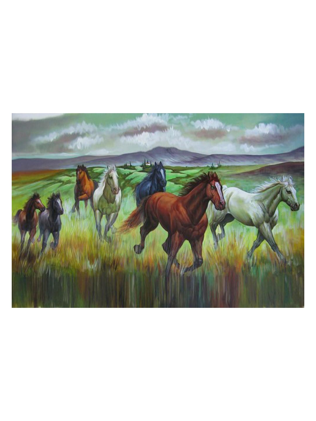 

British Terminal Green & White Horses Wall Poster