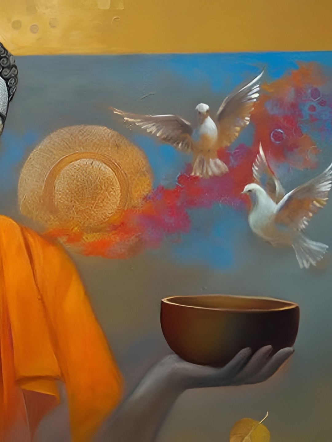 

British Terminal Orange & Blue Religious Wall Poster