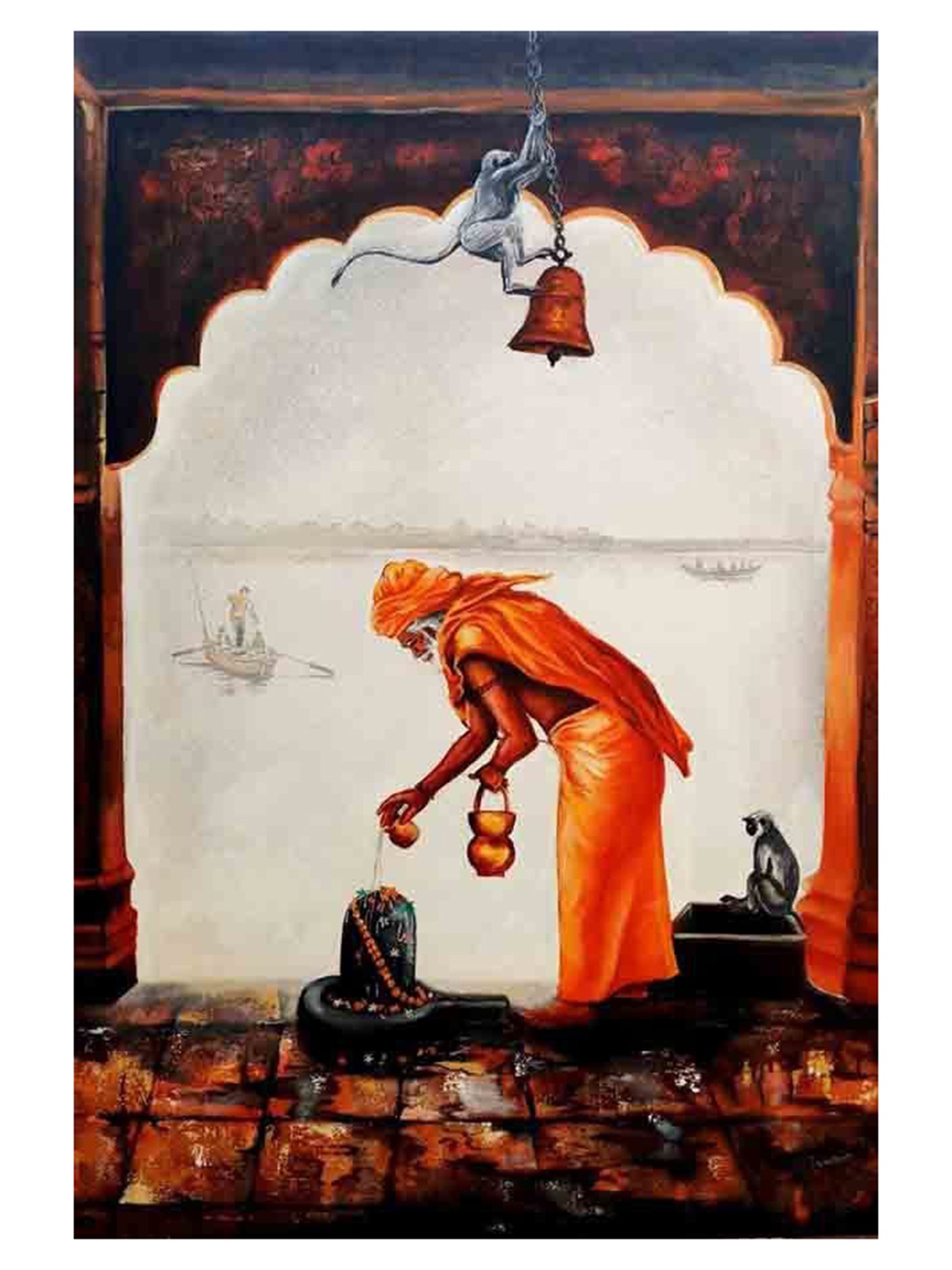 

British Terminal Brown & orange Water Proof Religious Wall Poster