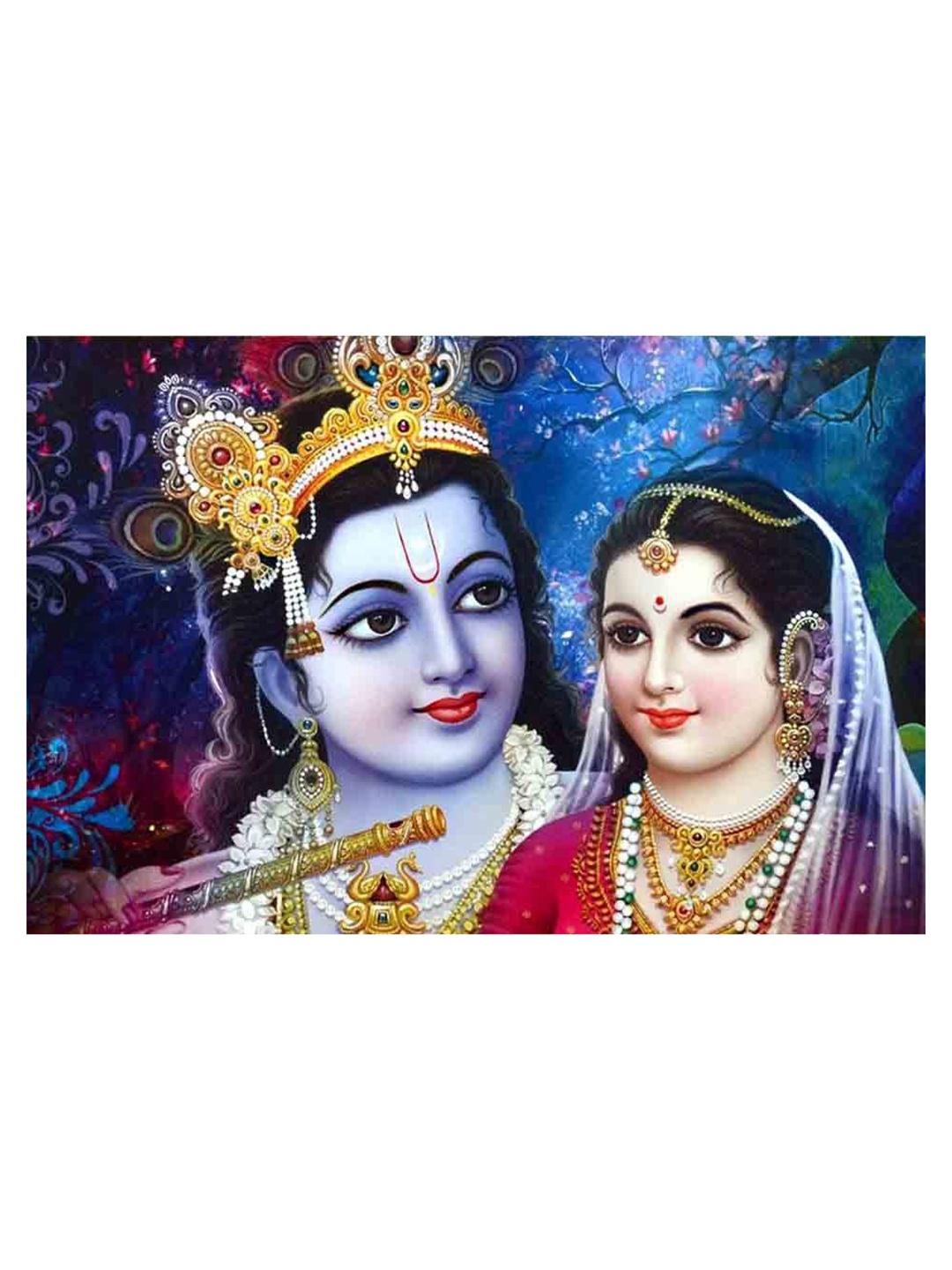 

British Terminal Blue & Yellow Religious Lord Krishna Printed Waterproof Poster