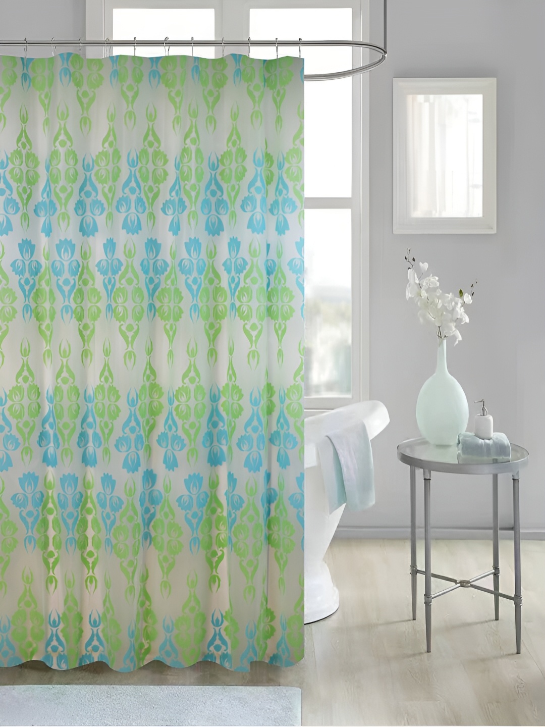 

homewards Green Printed Waterproof Shower Curtains