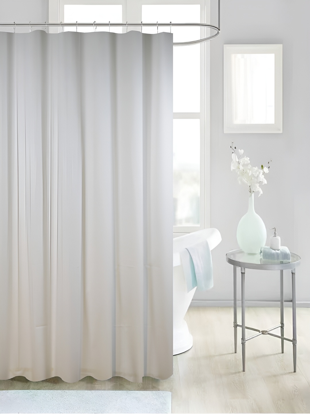 

homewards White 13 Pieces Waterproof Shower Curtains With Hooks