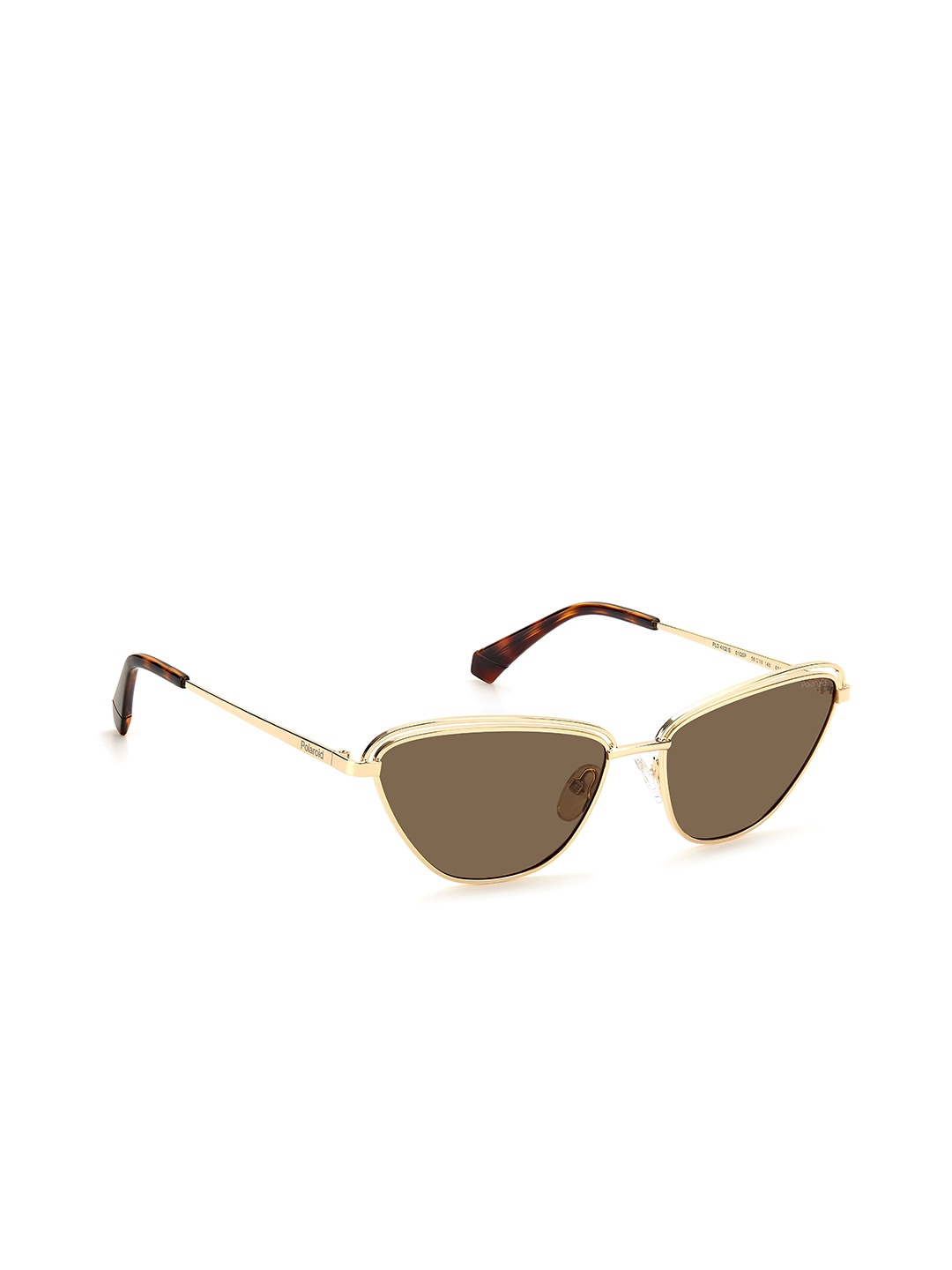 

Polaroid Women Cateye Sunglasses With UV Protected Lens 20391501Q56SP, Brown
