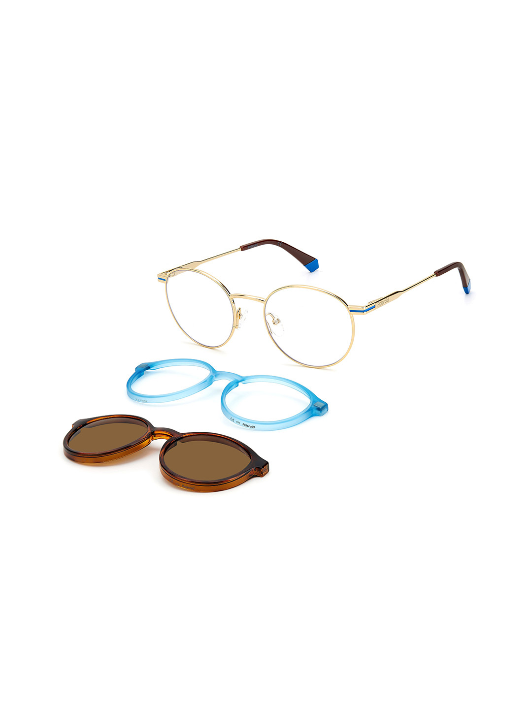 

Polaroid Unisex Aviator Sunglasses With UV Protected Lens 203510QWU51SP, Transparent
