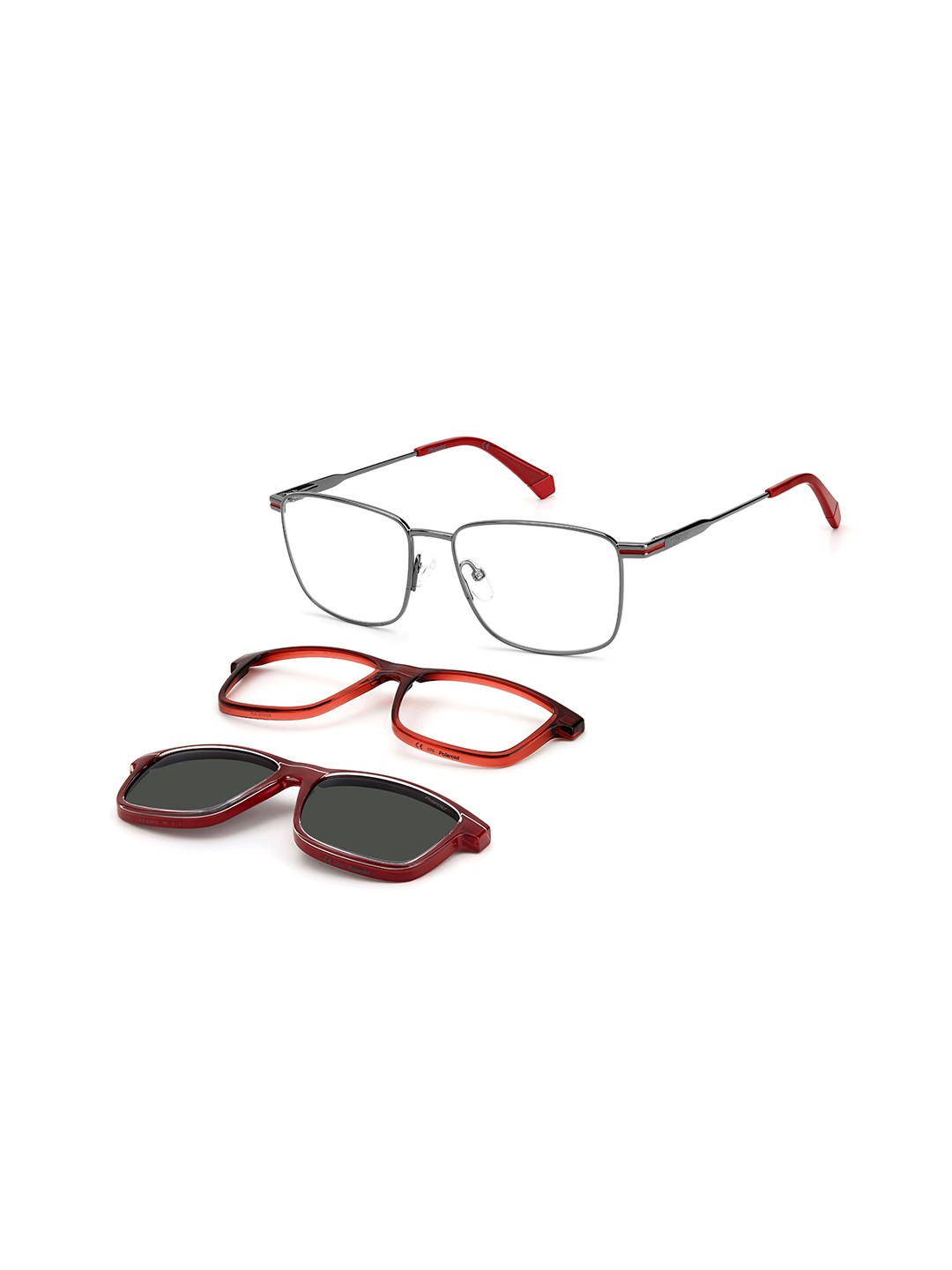 

Polaroid Men Rectangle Sunglasses With UV Protected Lens 203512KJ154M9, Grey