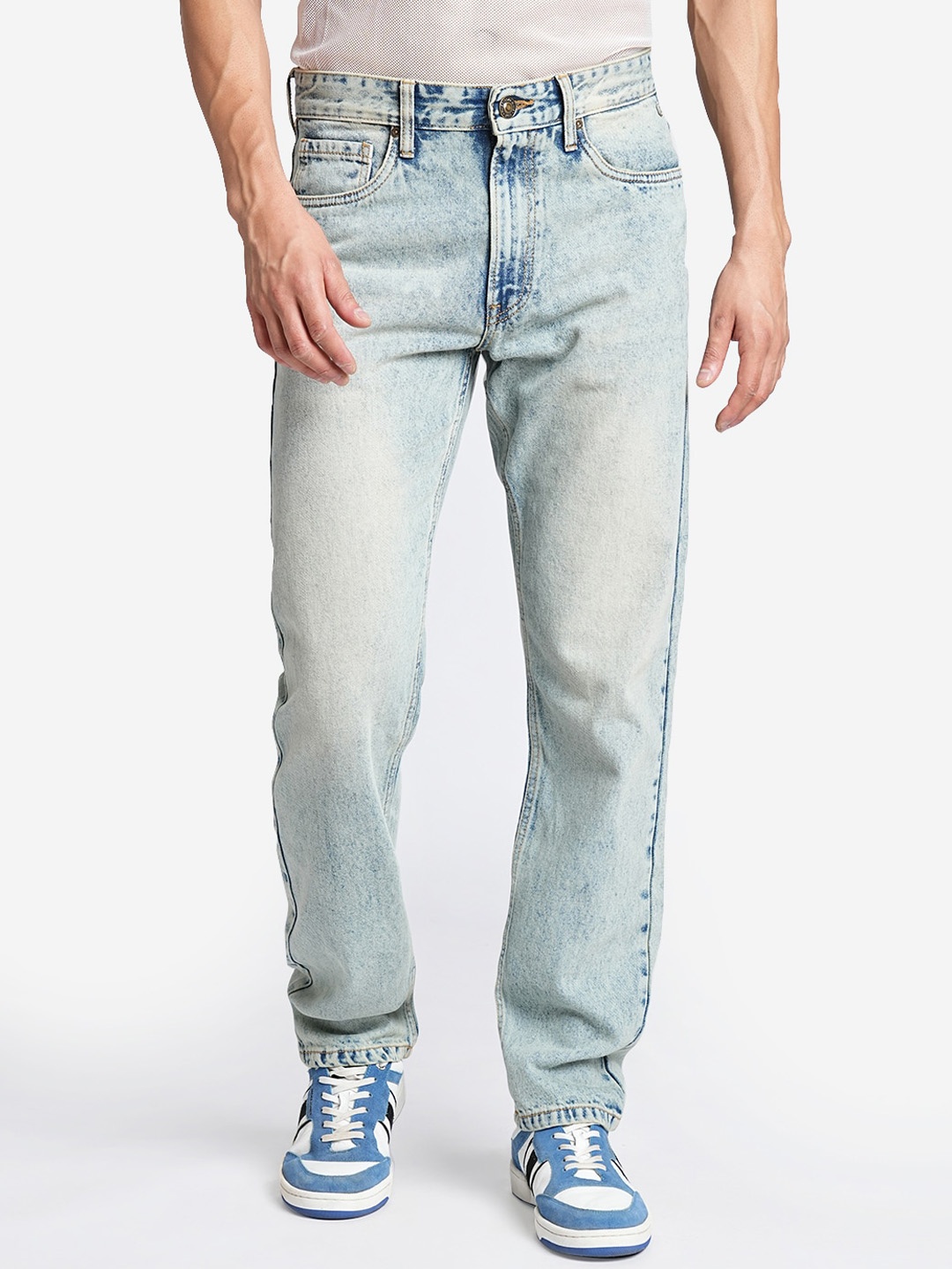 

Blue Buddha Men Comfort Straight Fit Heavy Fade Jeans