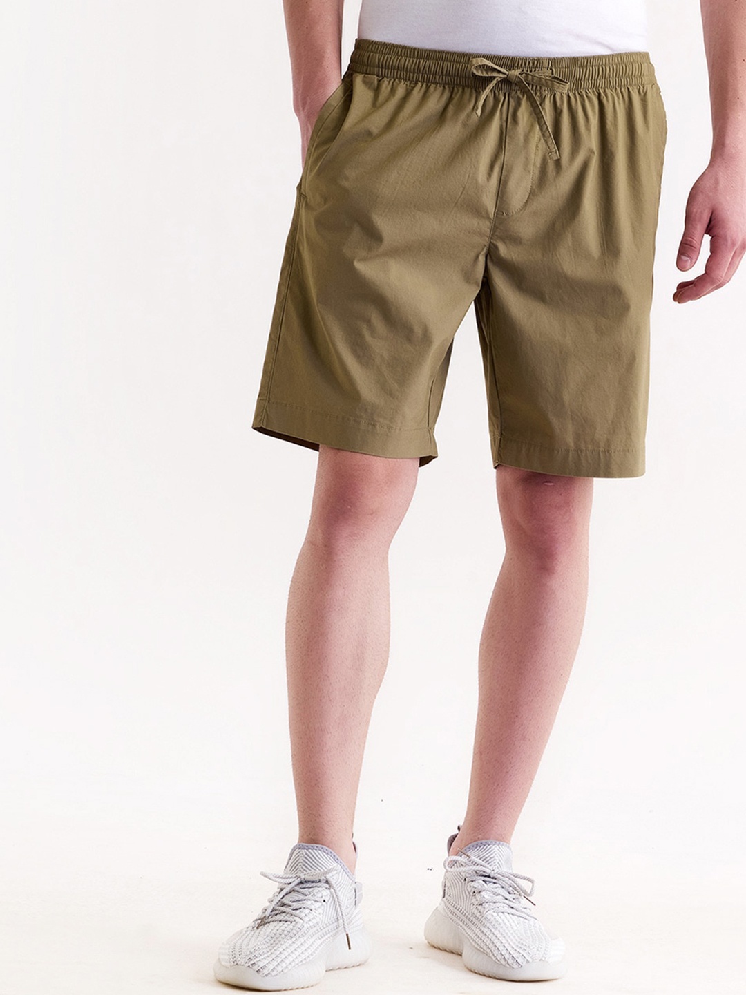 

Red Flame Men Mid-Rise Casual Stretchable Shorts, Khaki