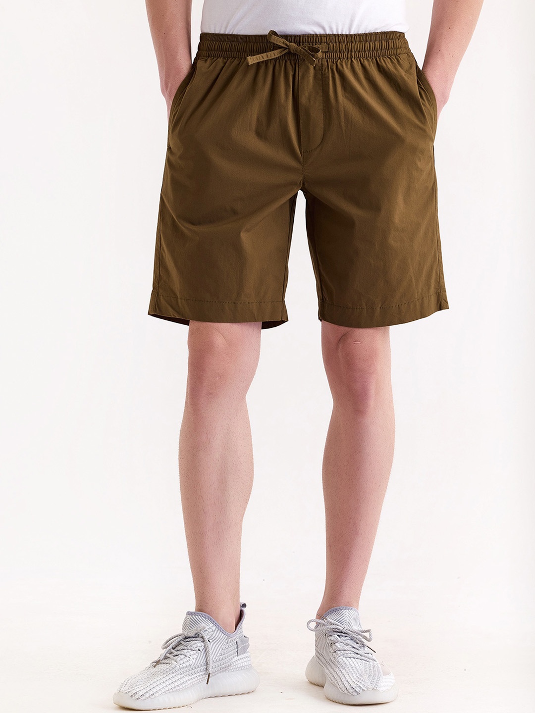 

Red Flame Men Mid-Rise Casual Stretchable Shorts, Khaki