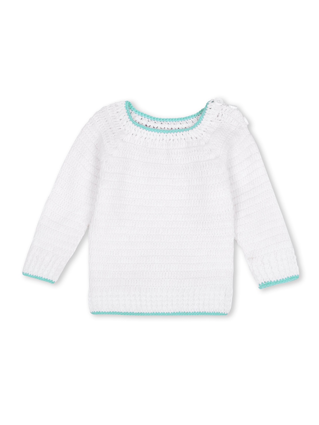

WINDROP SOLUTIONS Kids Cable Knit Self Design Acrylic Pullover Sweater, White