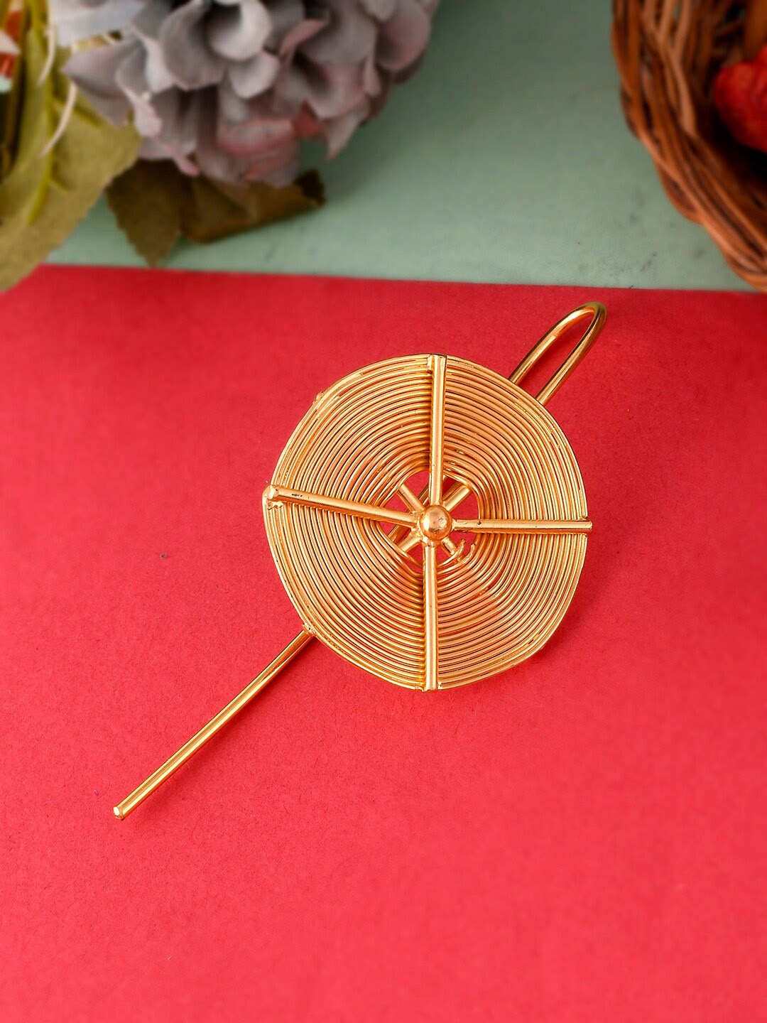 

Silvermerc Designs Gold-Plated Bun Pin Head Jewellery