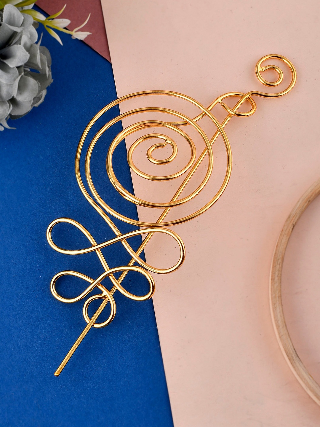 

Silvermerc Designs Gold-Plated Bun Pin Head Jewellery