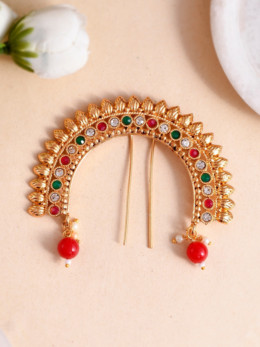 

Silvermerc Designs Gold-Plated Bun Pin Head Jewellery