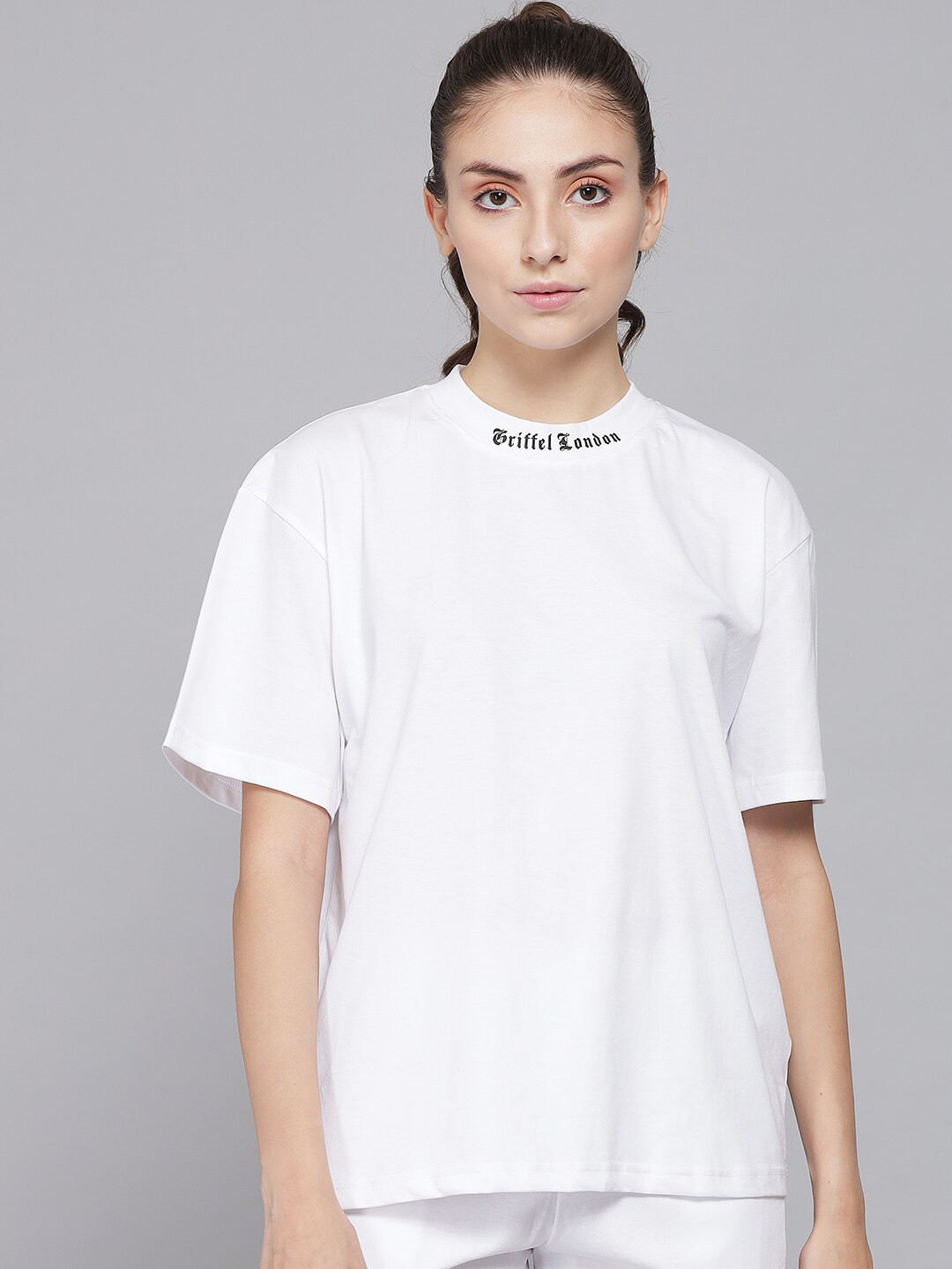 

GRIFFEL Drop-Shoulder Sleeves Cotton Oversized T-shirt, White