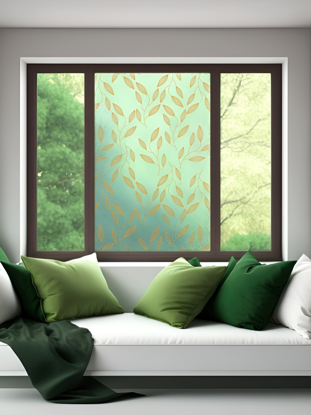

CVANU Transparent & Orange Printed Self-Adhesive Window Film