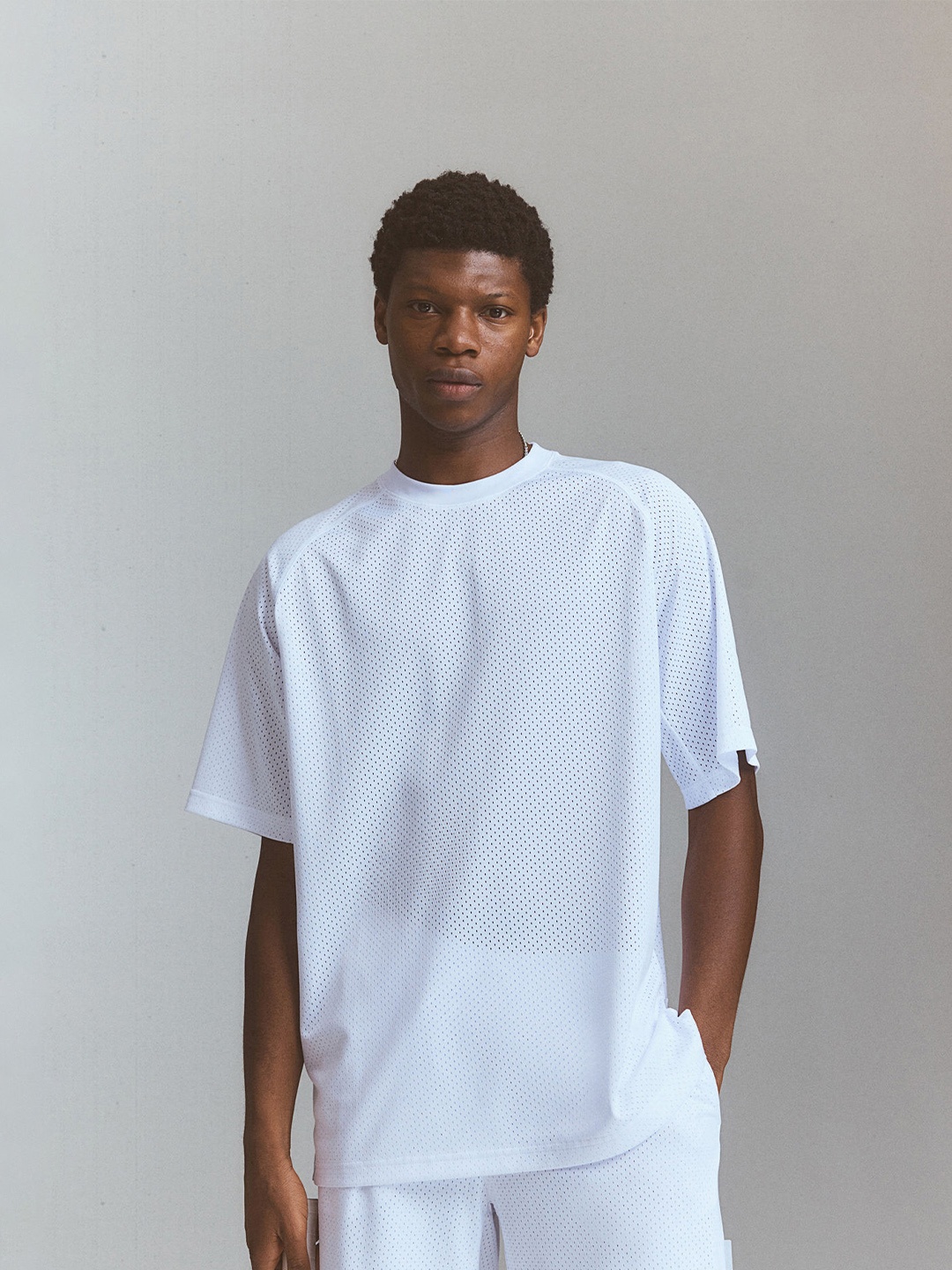 

H&M DryMove Mesh Sports T-shirt, White