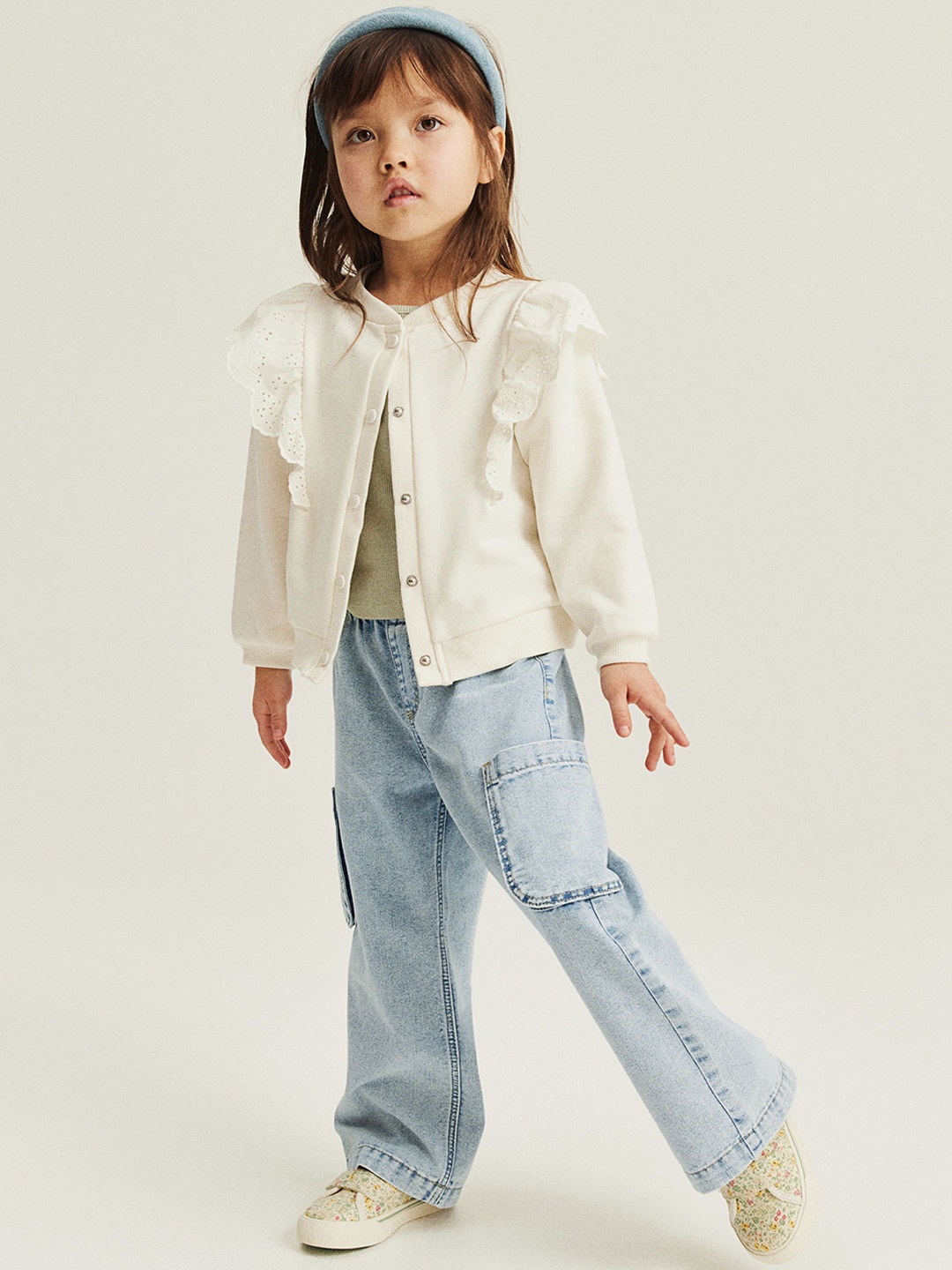 

H&M Girls Wide Fit Jeans, Blue