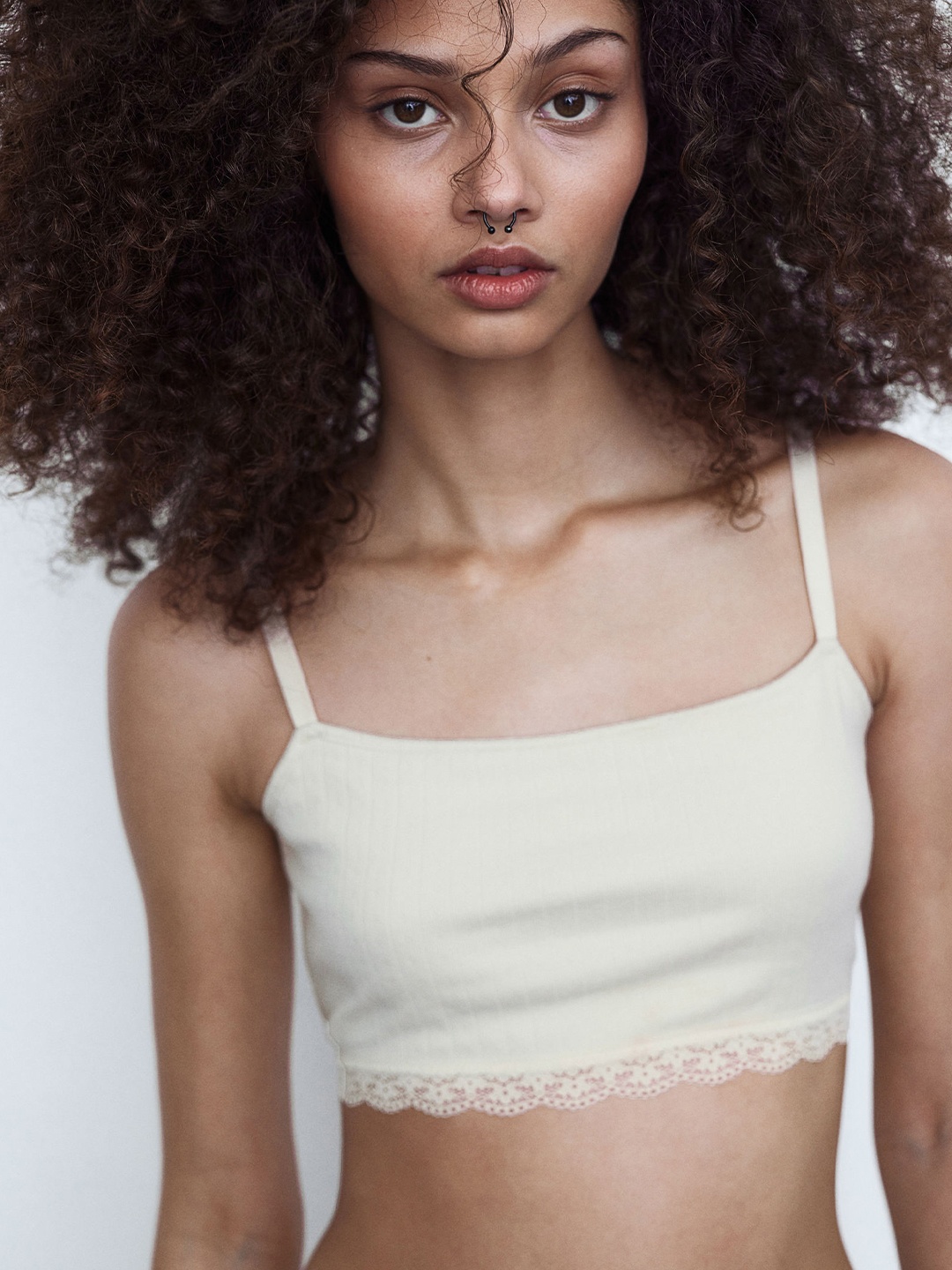 

H&M 2-Pack Non-Padded Cotton Bra Tops, Beige