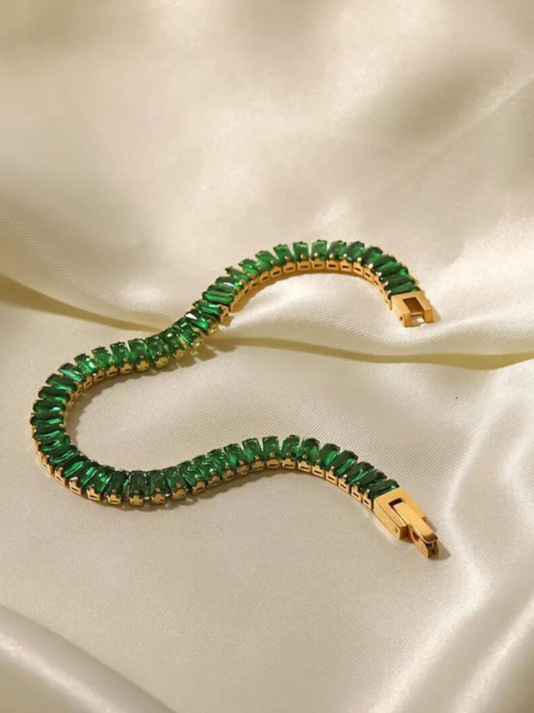 

DressBerry Green & Gold Wraparound Bracelet