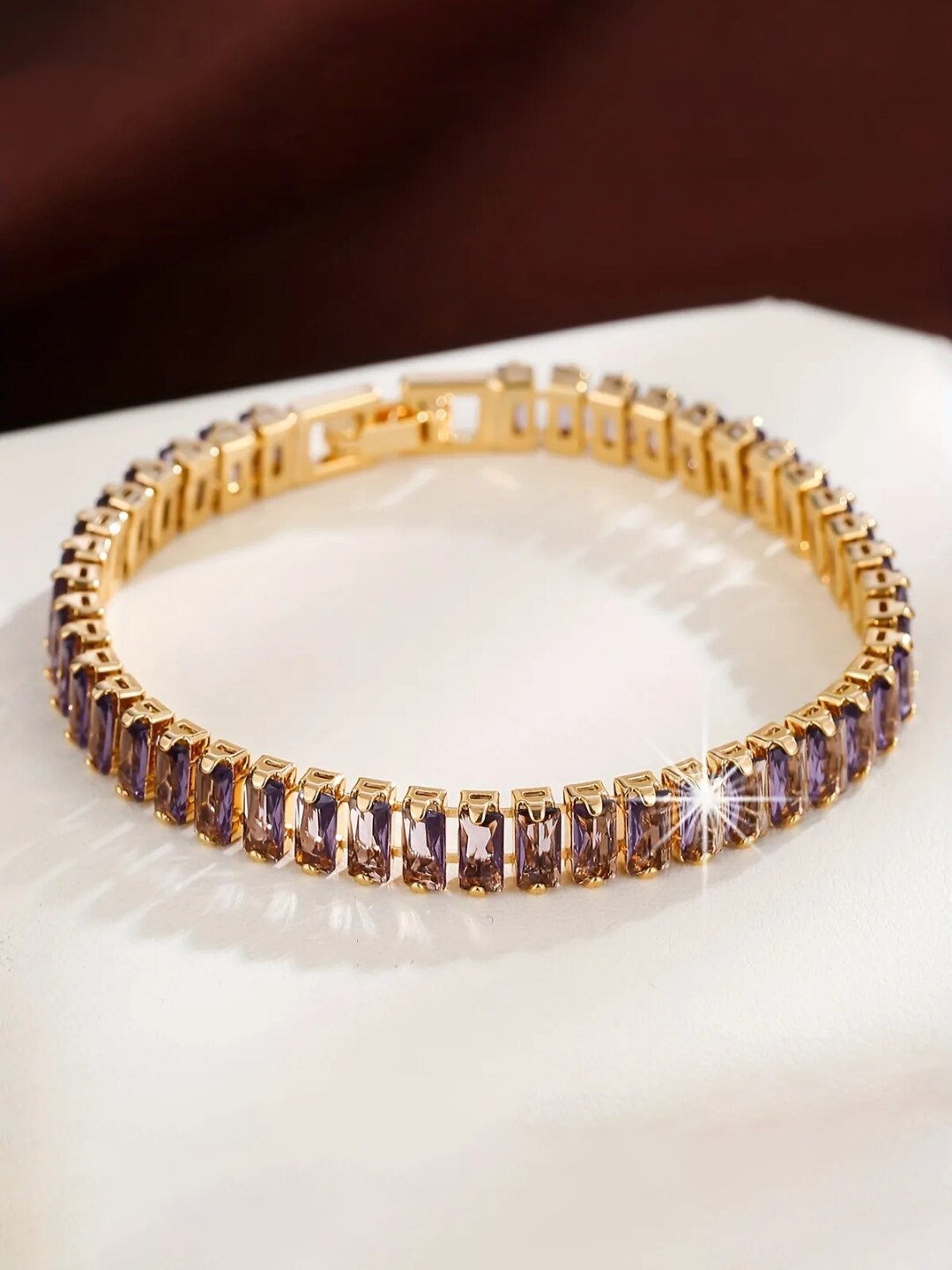 

DressBerry Wine & Gold Wraparound Bracelet
