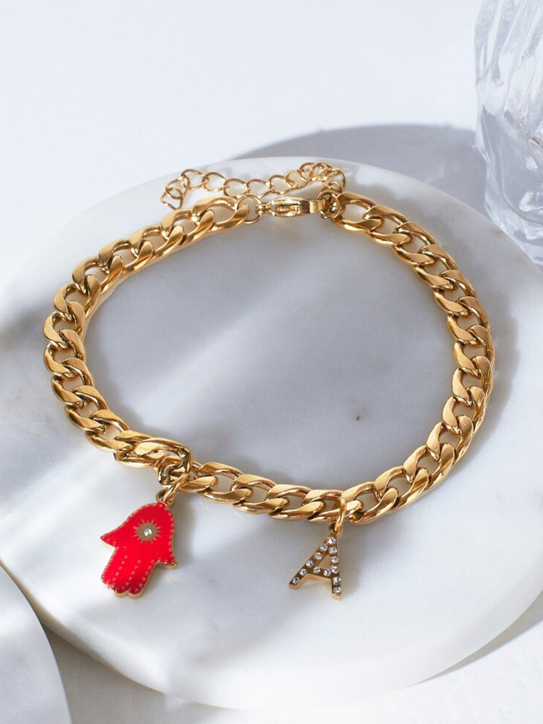 

DressBerry Gold Toned 18K Gold-Plated Link Bracelet