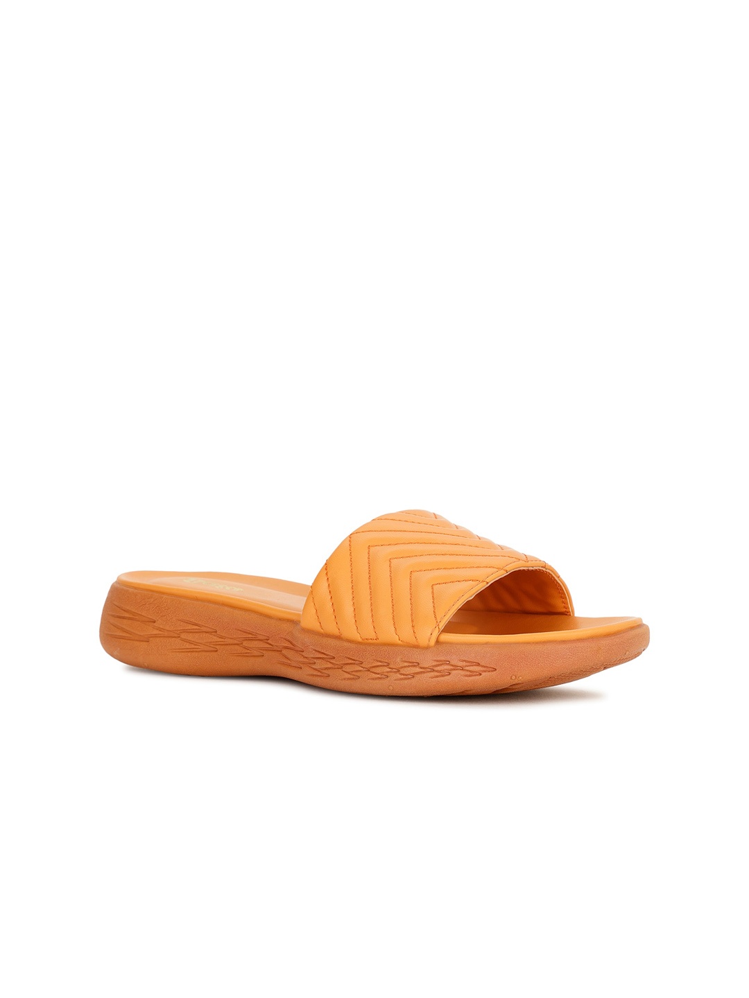 

Bata Textured Open Toe Flats, Orange
