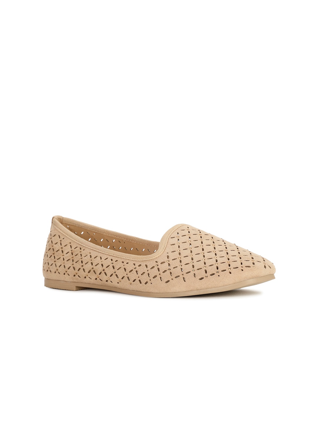 

Bata Laser Cut Ballerinas, Beige