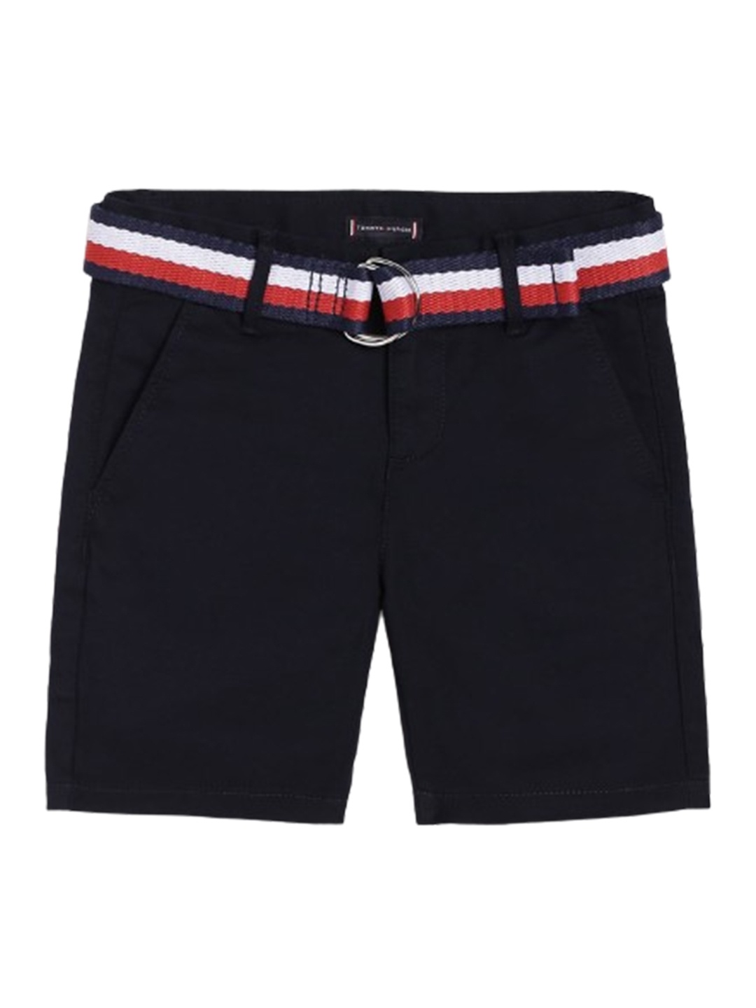 

Tommy Hilfiger Boys Belted Mid-Rise Shorts, Blue