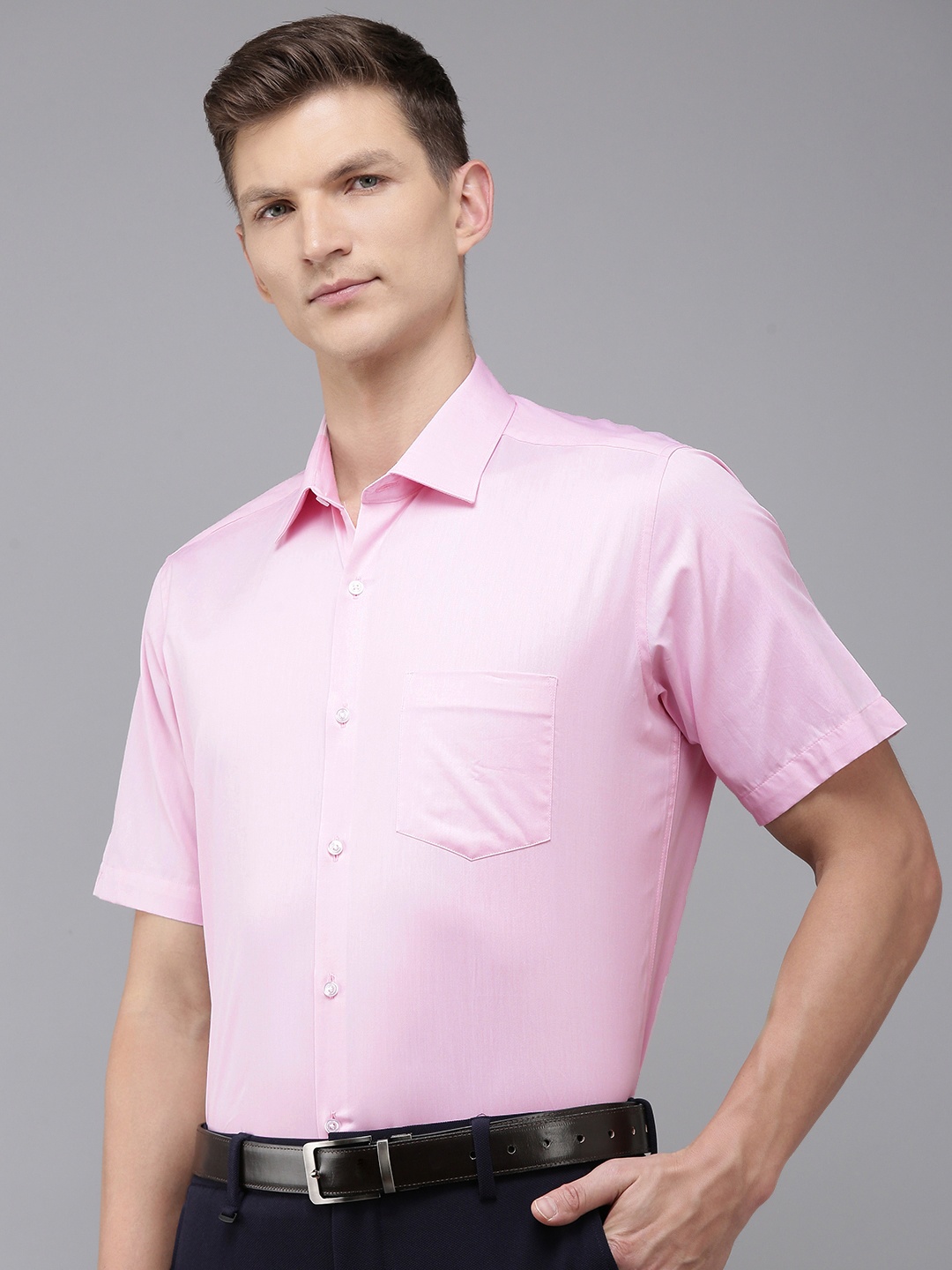 

Van Heusen Pure Cotton Custom Opaque Formal Shirt, Pink