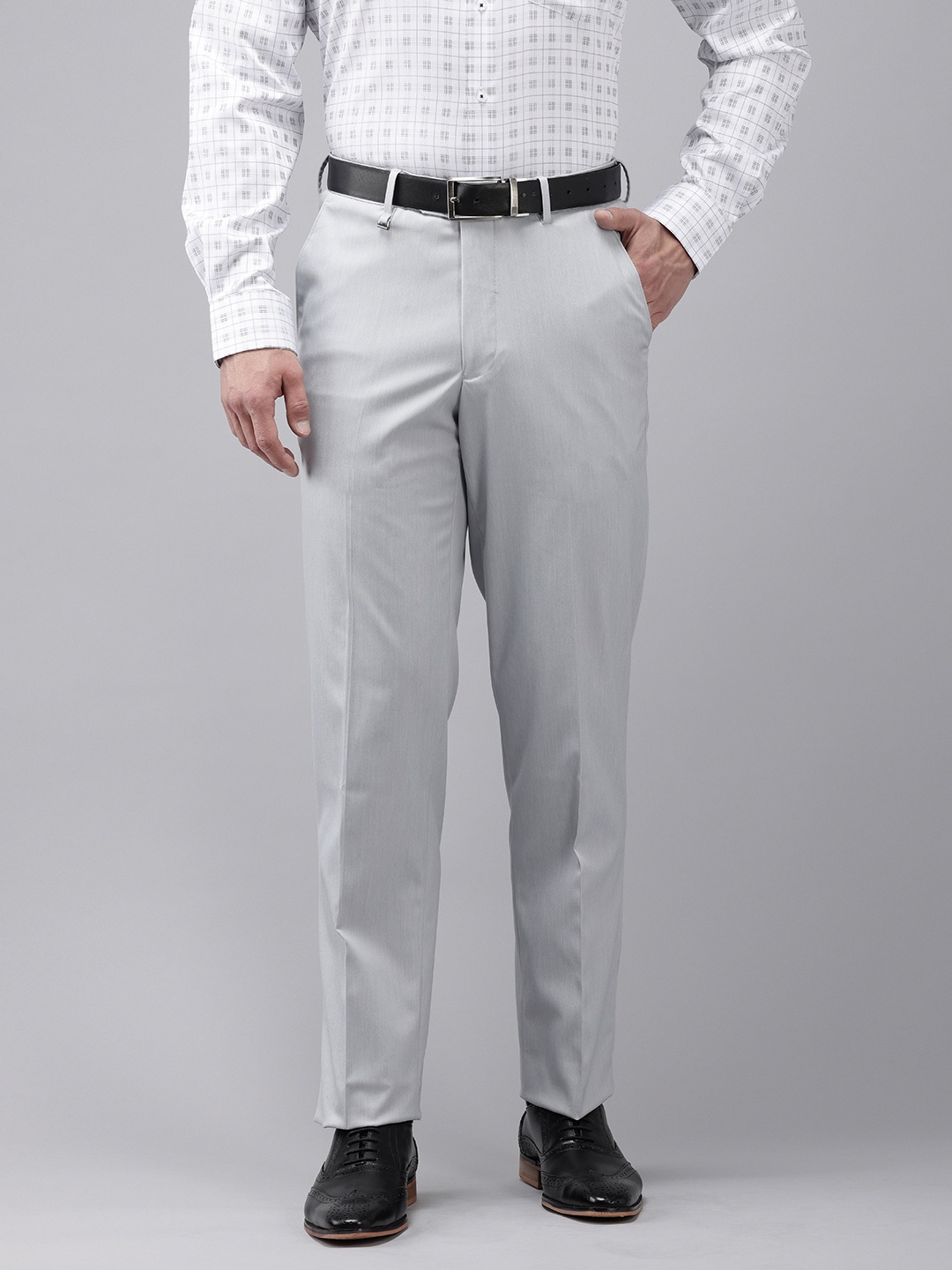 

Van Heusen Men Custom Formal Trousers, Grey