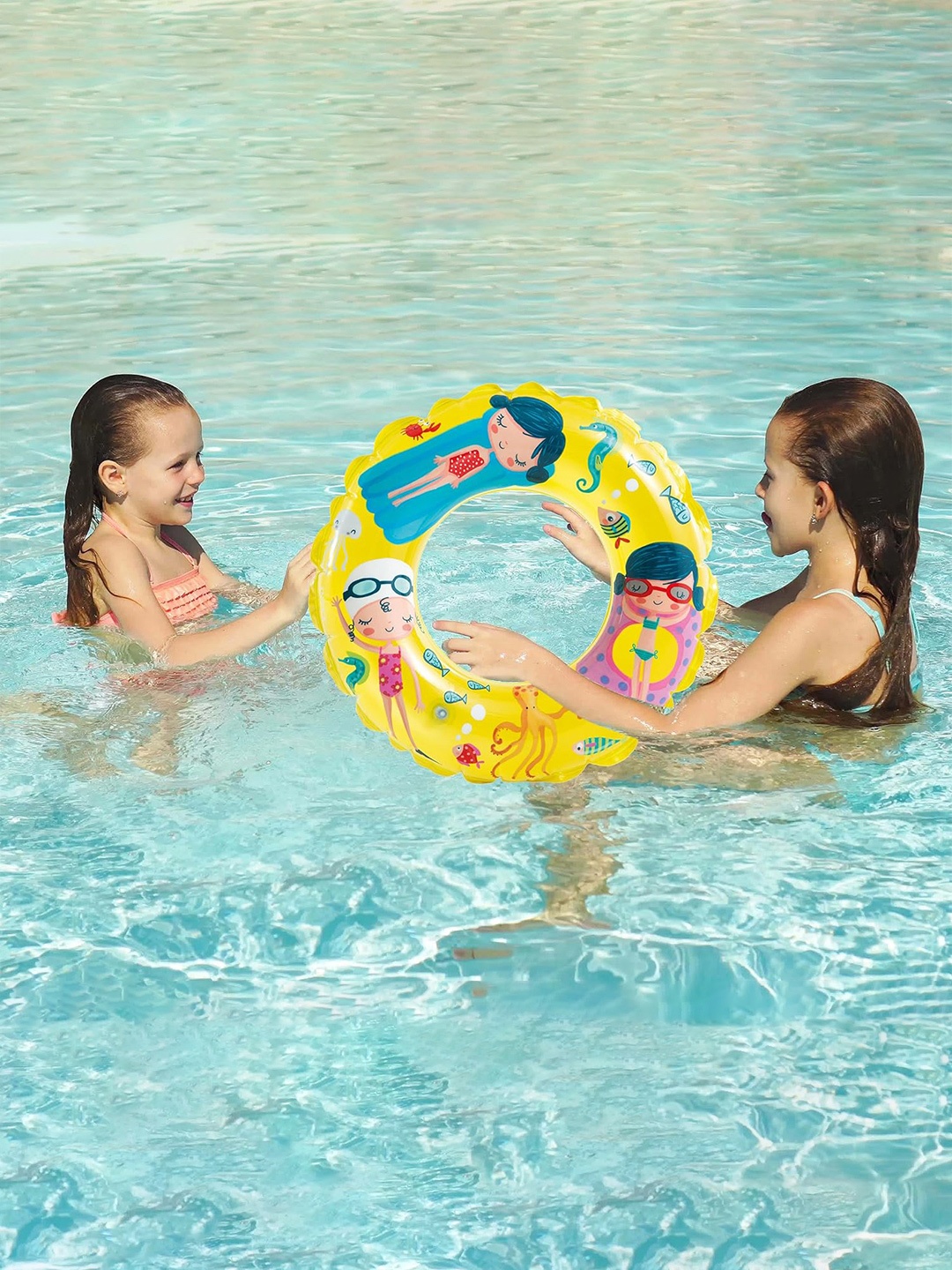 

PLANET of Toys Kids Printed Cartoon Swim Tube, Yellow