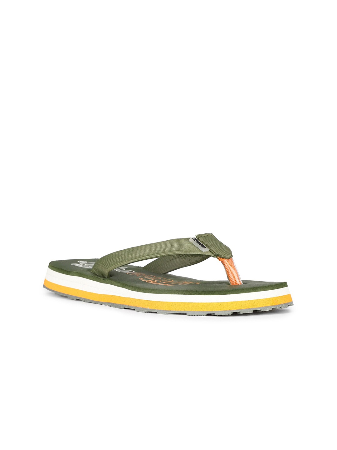 

Bata Women Printed ORTHOSOFT Thong Flip-Flops, Olive