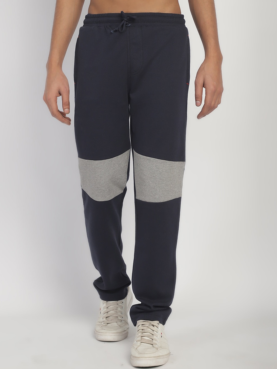 

Rute Boys Colourblocked Pure Cotton Track Pants, Navy blue