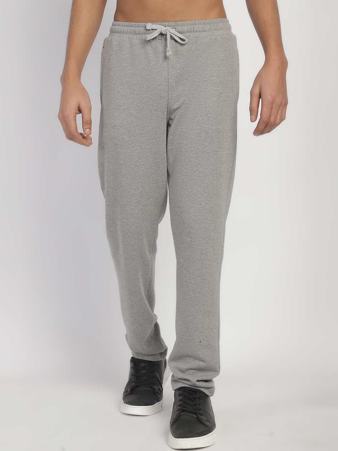 

Rute Boys Cotton Mid-Rise Track Pants, Grey melange